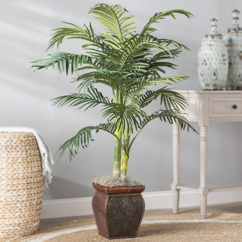 Beachcrest Home 43" Artificial Palm Tree in Decorative Vase & Reviews